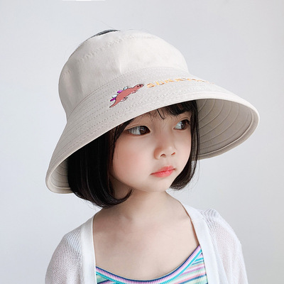 兒童帽子夏防曬空頂帽遮陽帽寶寶大帽檐小童無頂帽男童女童太陽帽
