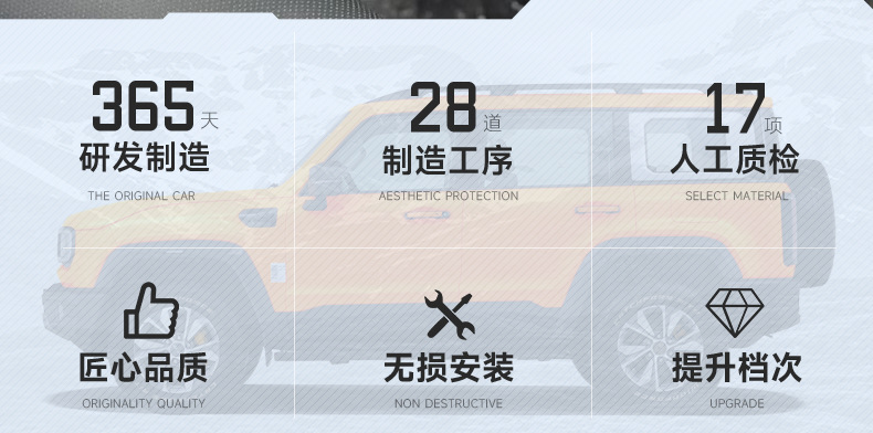 Suitable for Beijing Bj40 Rear Seat Car-Mounted Multifunctional Folding Small Table, Dining Table, Office Interior Upgrade
