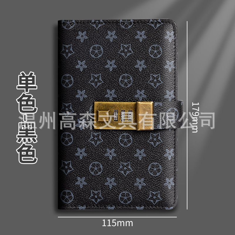 Bloqueo de contraseña transfronterizo, depósito en efectivo, libro de almacenamiento de moneda conmemorativa de billetes de gran capacidad, carpeta de almacenamiento de dinero de cuero PU retro