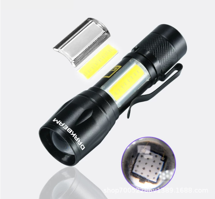 A10 Mini Purple Light Flashlight for Fluorescent Agent Detection, UV Jade Identification, Anti-Counterfeiting, White Light, Rechargeable, Money Detection