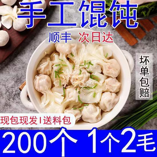 手工小金鱼鲜肉馄饨云吞家庭速食懒人冷冻面食一整箱早餐商用批发|undefined