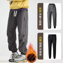 外贸新款2025潮牌纯棉休闲裤印花长裤子休闲运动卫裤男士跨境货