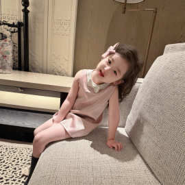 韩国童装女童连衣裙2026新款夏装绝美女宝生日宴小礼服粉色公主裙
