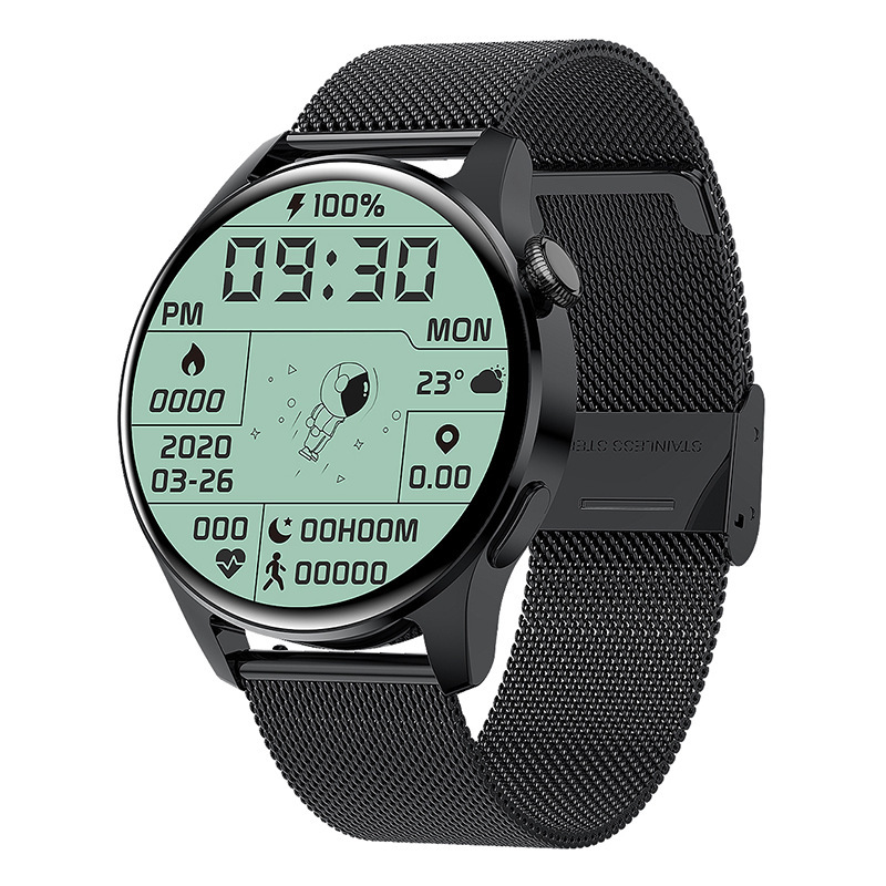 W3 블랙 밀란 스틸 스트랩(자기 충전)