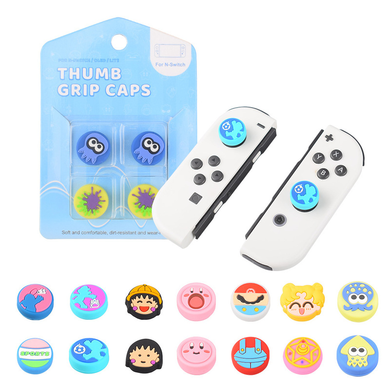 Suitable for Nintendo Switch Joystick Caps, Switch Oled Pokemon Game Themed Silicone Caps, Ns Buttons