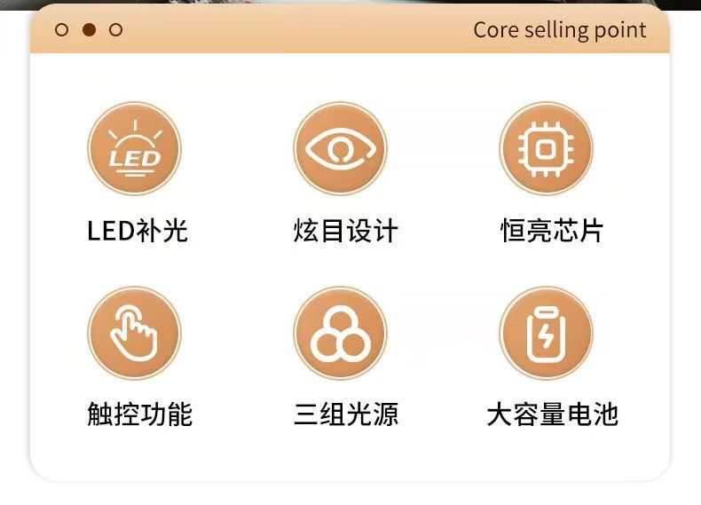 Car Smart Cosmetic Mirror Adjustable Brightness HD Mirror LED Portable Beauty Mirror Assistant Driving Sun Visor Mirror