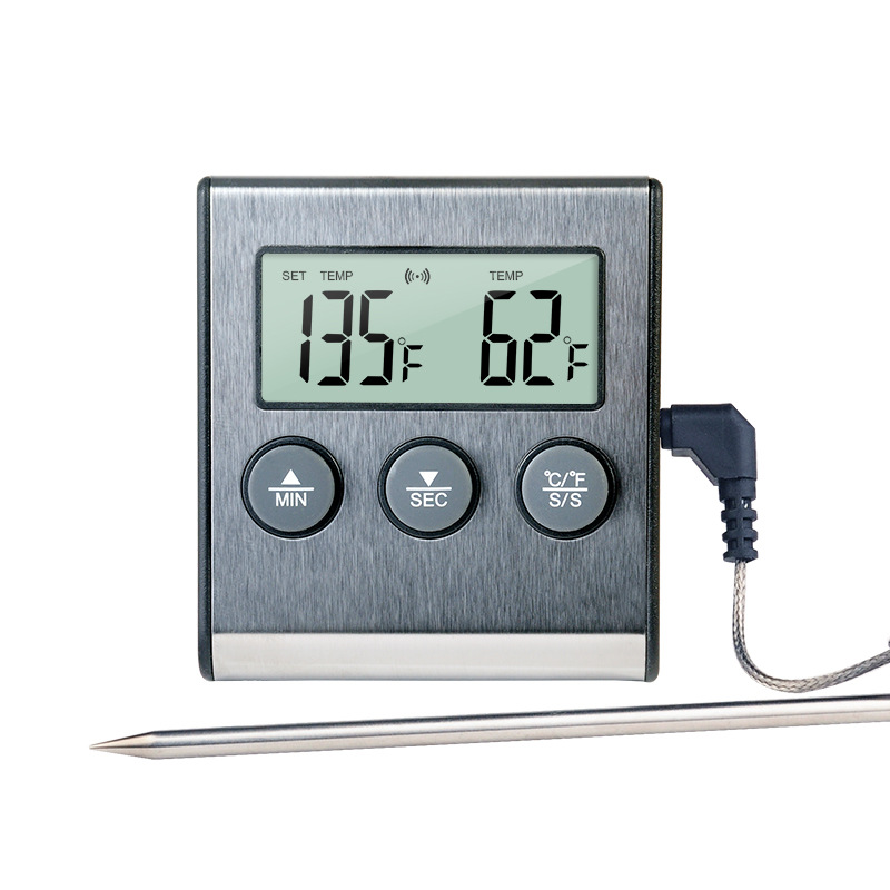 亚马逊烤箱烤肉温度计 电子烧烤温度计食物温度带倒计时功能TP700