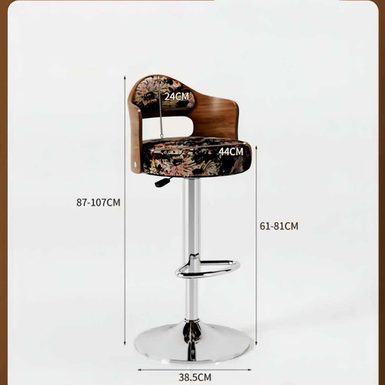 Electroplating rack + floral cloth cushion