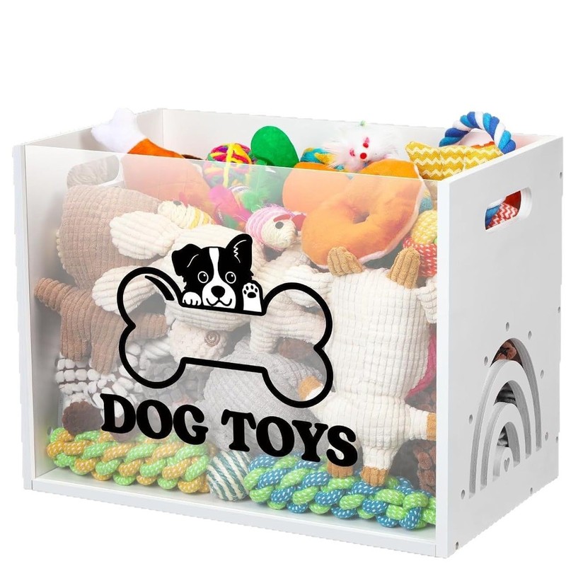 木製犬のおもちゃ収納ボックス大型犬のおもちゃ収納オーガナイザーアクリルペット収納ボックス|undefined