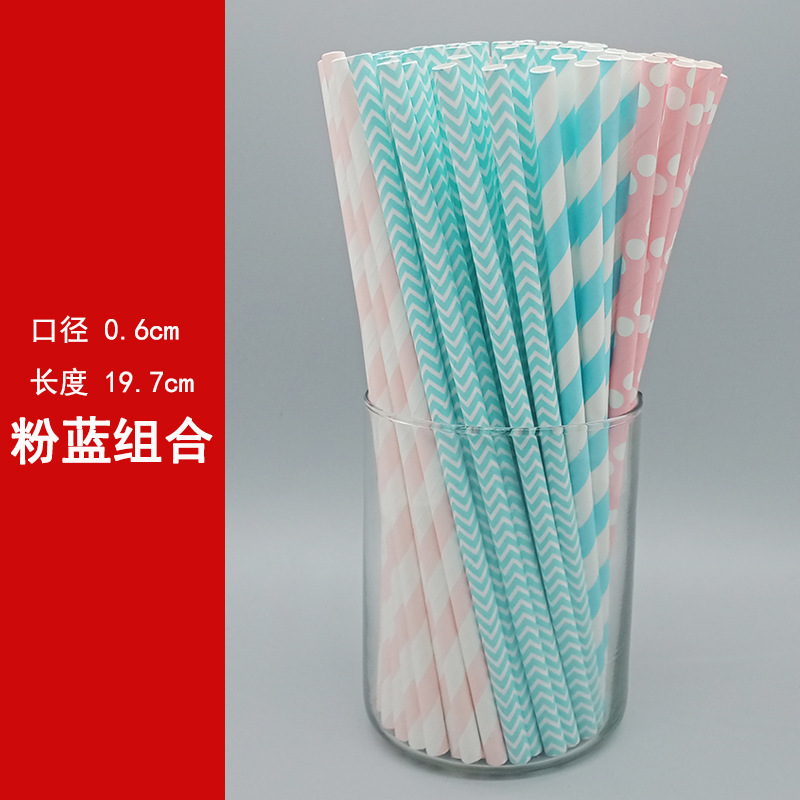 Fábrica en stock al por mayor 100 paja de papel desechable paja degradable combinación