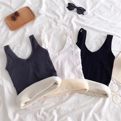 [Self-heating] Warm cotton vest for women to wear inside and outside, plus velvet and thickened to store heat and prevent cold, student small sling as base