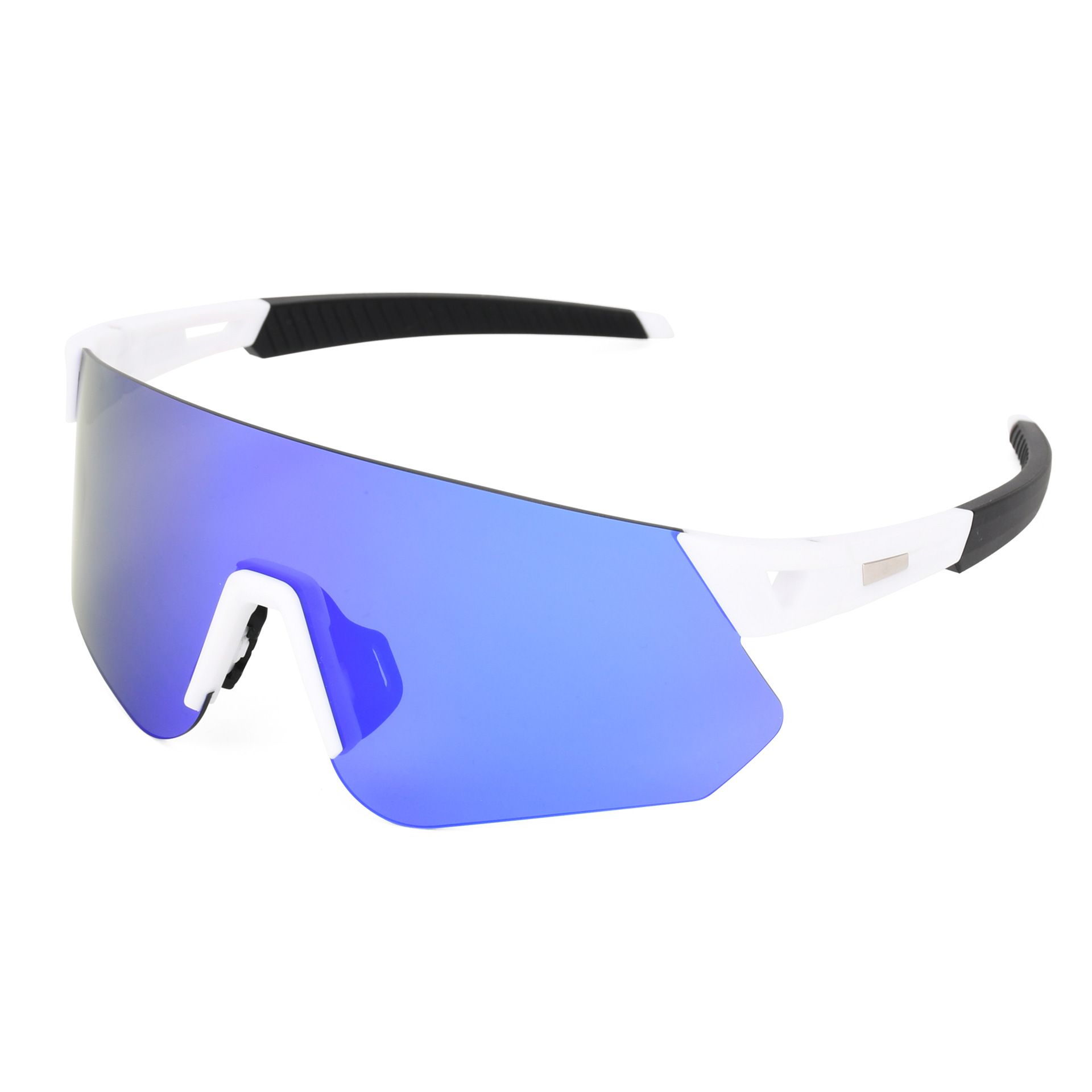 흰색 프레임, 검정색 풋 커버, 풀 블루 필름