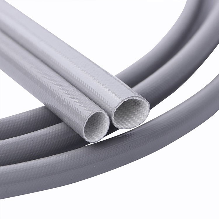 广东批发灰色玻璃纤维套管智能机械船舶航空绝缘套管耐高温带胶