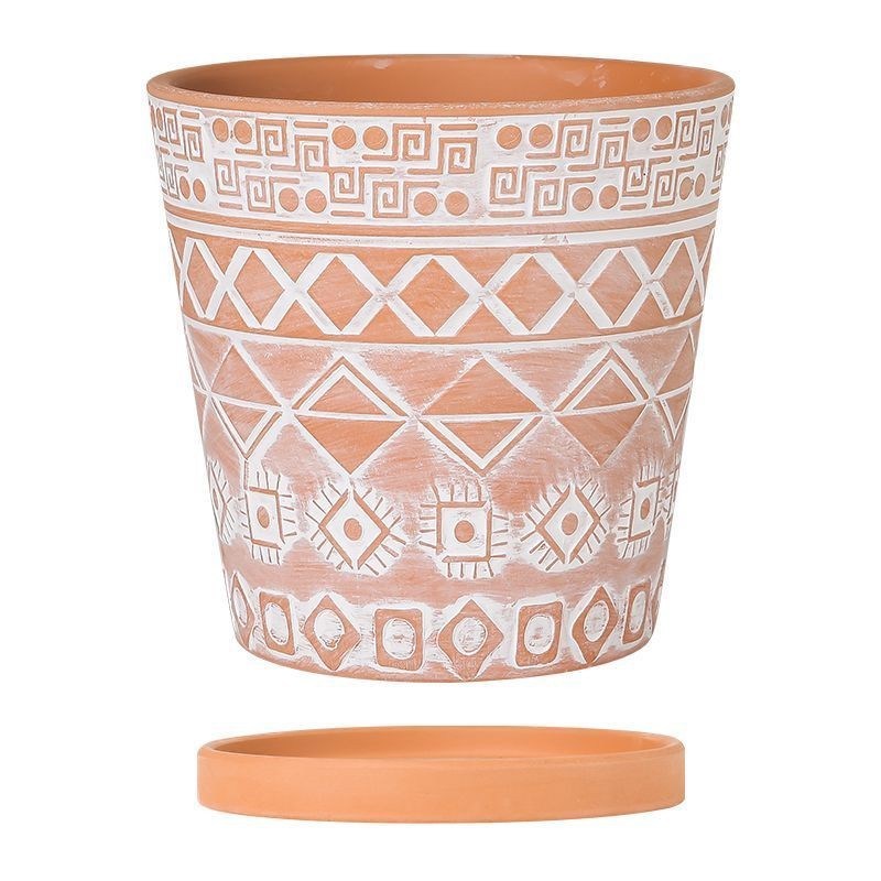 Terracotta color with tray
