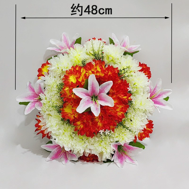 Хризантема венок Цинмин Моделирование Цветок ложный цветок жертва похоронное кладбище могила в наличии жертвенные поставки оптом