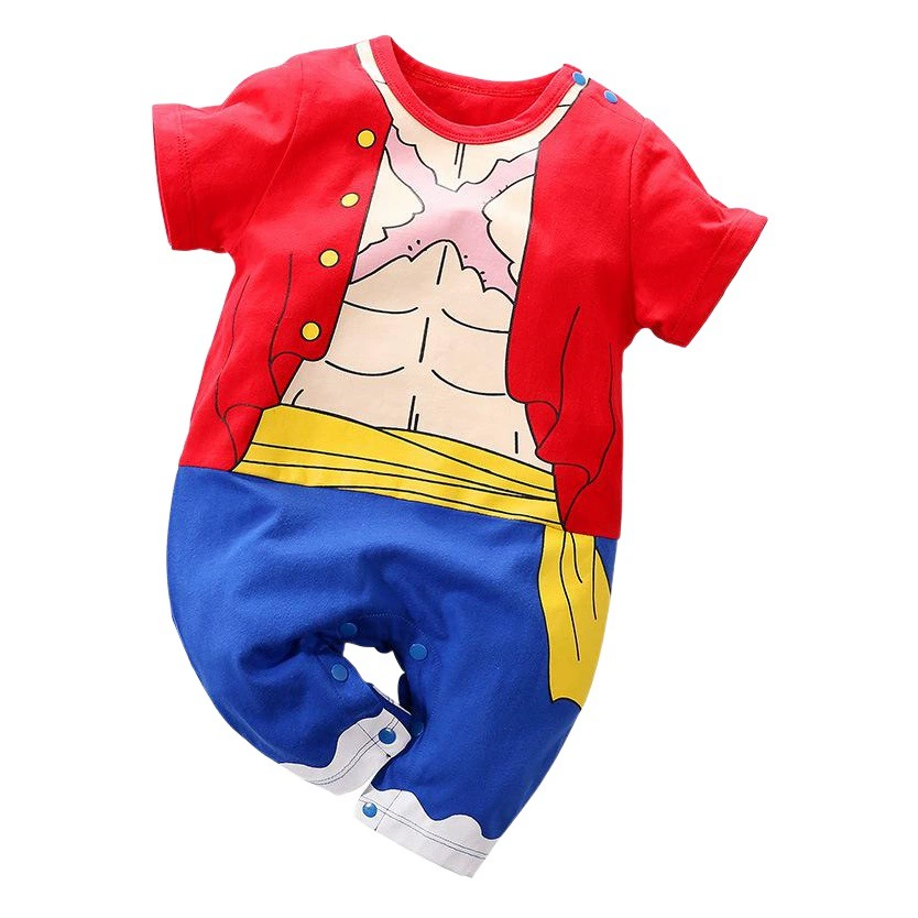 Детская летняя одежда, короткий рукав, хлопок, тип А, верхняя одежда, аниме стиль, комбинезон для новорожденных, оптовая продажа через границу, ползунки