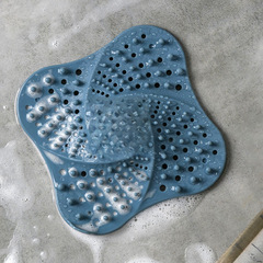 Suction-cup anti-slip filter for floor drains, kitchen sinks, and sink debris—keeps residue separated while preventing clogs in bathroom drains and keeping your hands clean.