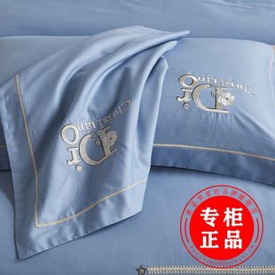 Pillowcase 2025 New Long-Staple Cotton Pillowcase Pair Pure Cotton Classy Cotton Gray Pure Color Pillowcase Princess Style