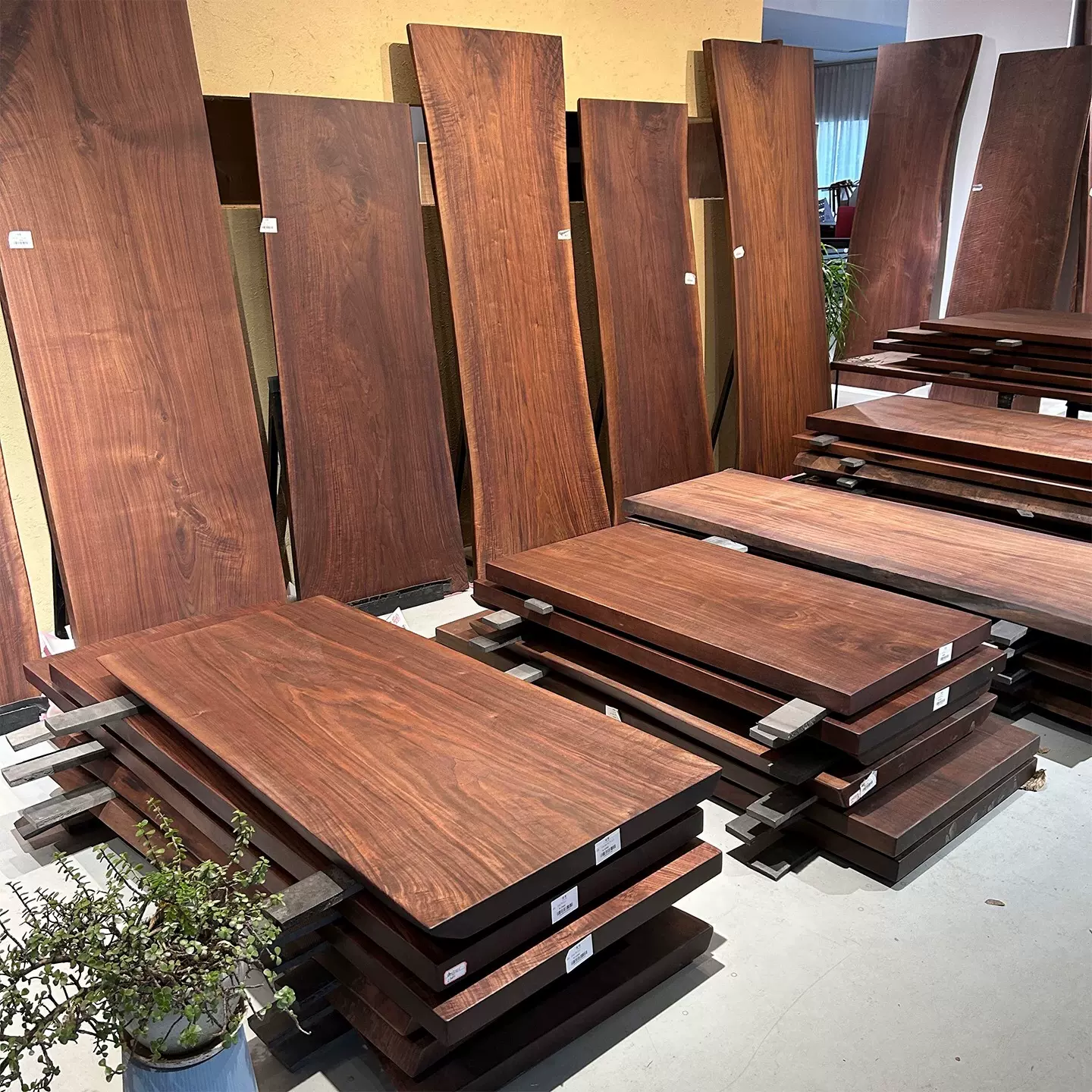 北美黑胡桃木大板南美原木实木简约茶桌茶台餐桌办公书桌会议桌