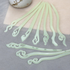 Qinghu Water Hairpin Ancient Style Hair Accessory Acrylic Hairpin Simple Modern Hair Pin Daily Pigtails Fake Jade Hairpin Hanfu Hair Accessory for Women