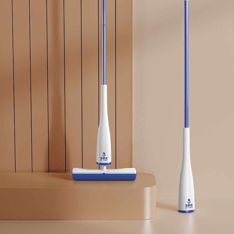 【Baojiajie】New Generation Mop with Ouke Cotton, Home Use, Hands-Free Washing, Foldable, Water-Extracting, Absorbent for Bathroom and Toilet
