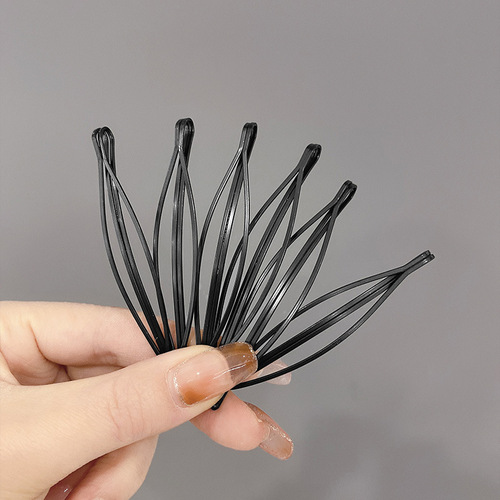 Black hairpin side bangs hairpin simple broken hair one-word hairpin headband hairpin back head hairpin hair accessories top clip