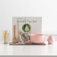 跨境专供日式抹茶碗茶具工具套装宋代点茶百本立茶筅带嘴高颜值