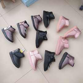 儿童雪地靴软底儿童棉靴2023冬季新款加绒加厚中大童靴子冬鞋童靴