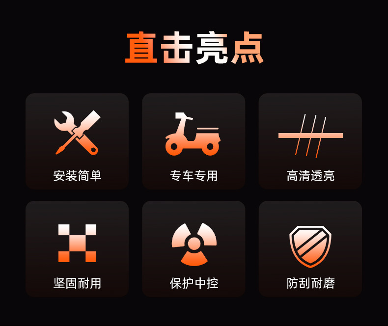 Suitable for Yadi B15/B15-H Electric Vehicle Waterproof Instrument Shell and Central Control Screen Protective Cover Modification Accessories
