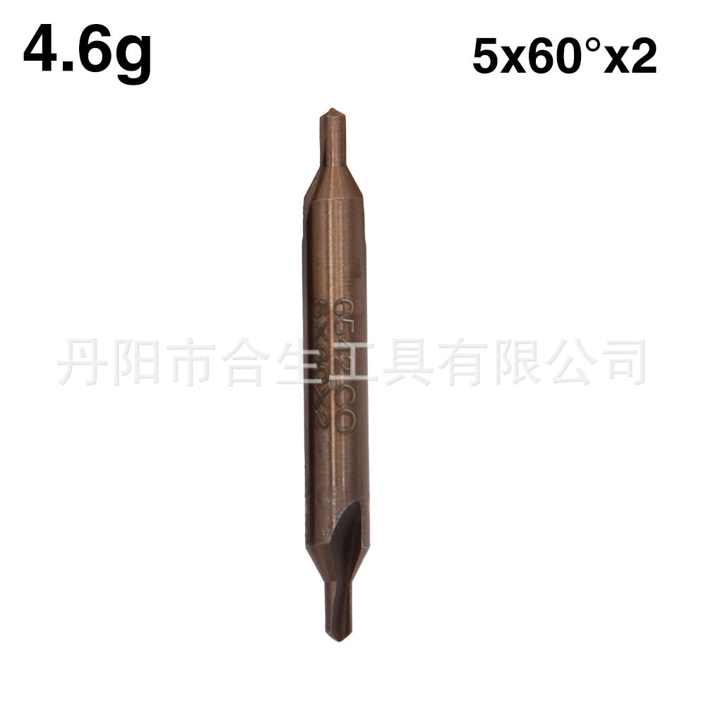 6PC taladro central cuchillo taladro biselado cuchillo sin protección de cono taladro central compuesto de acero de alta velocidad taladro de Punto Fijo ranura espiral de molienda completa