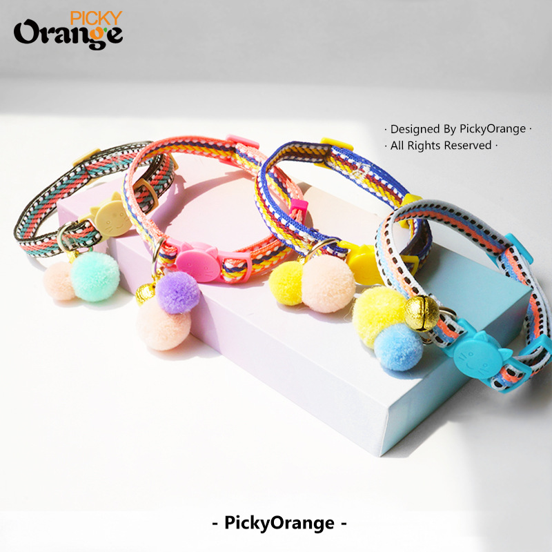 Vòng cổ mèo Pom Pom-hai quả bóng (5)