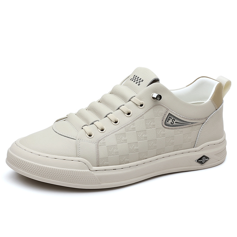 Verano nuevos zapatos casuales para hombres, zapatos blancos simples coreanos, cordones bajos, zapatos deportivos ligeros y transpirables para hombres transfronterizos