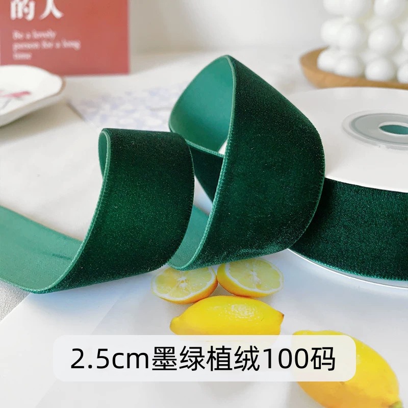 Gran bandeja de un solo lado de cinta de terciopelo cinta de terciopelo para el cabello arco DIY flores regalos accesorios de ropa