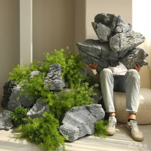 仿真石头园林假山造景装饰室内装饰泡沫假石头创意悬空景观道具