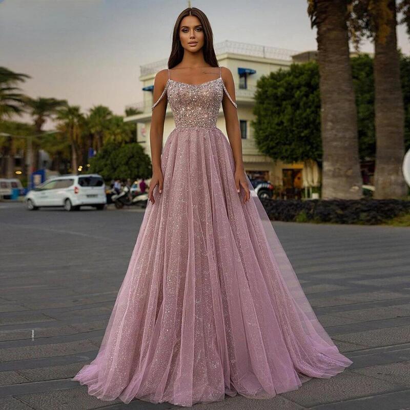 748W European and American New Dress Amazon Aliexpress Large Swing Sequin Mesh Wedding Wedding Dress Banquet Prom