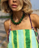 Organic summer retro necklace from pearl, light luxury style