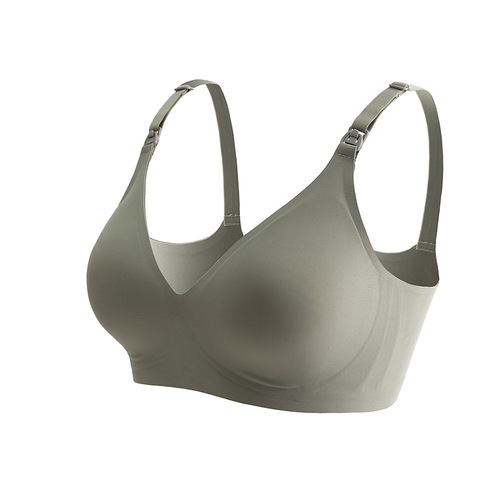 Gelatin Maternity Bra One Piece Before Pregnancy Open Front No Wire Pregnant Nursing Bra Summer Gather Thin 