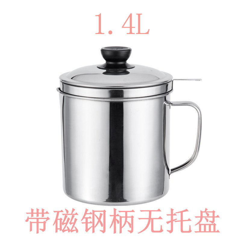 304 FILTRO DE ACERO INOXIDABLE olla de aceite hogar gran capacidad de separación residuo de aceite con filtro de aceite de almacenamiento de aceite de aislamiento espesado puede venta al por mayor