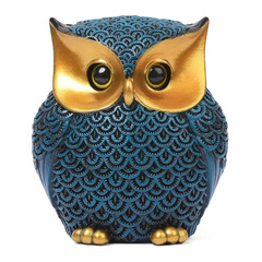 国境を越えたアマゾン樹脂フクロウ像が家のリビングルームのテレビキャビネットのデスクトップ玄関装飾工芸品を飾っている