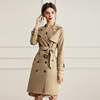 Autumn and winter medium length thin coat