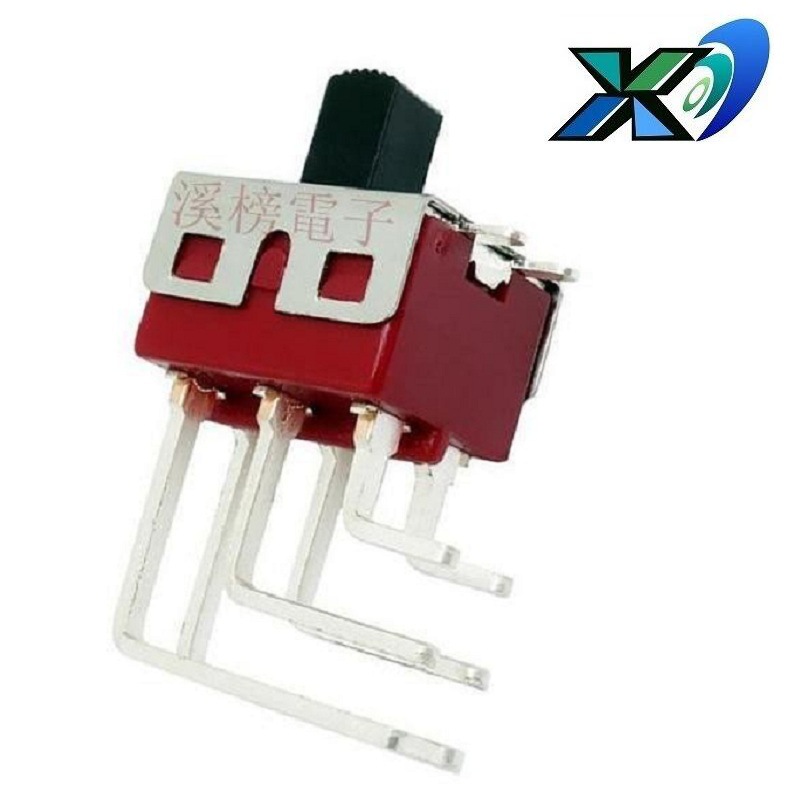 大电流2位滑动开关侧拨 2档拨动开关双排6脚 小型2档拨动开关弯脚