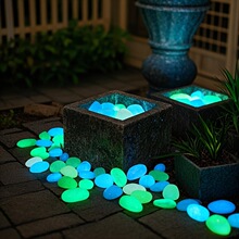 M 12216 Glow in The Dark Garden Stones ҹ��ʯͷ �羳ŷ��