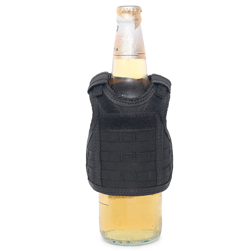 Al aire libre personalizado molle bar chaleco decorativo bebidas cerveza mini chaleco ventiladores militares mini chaleco