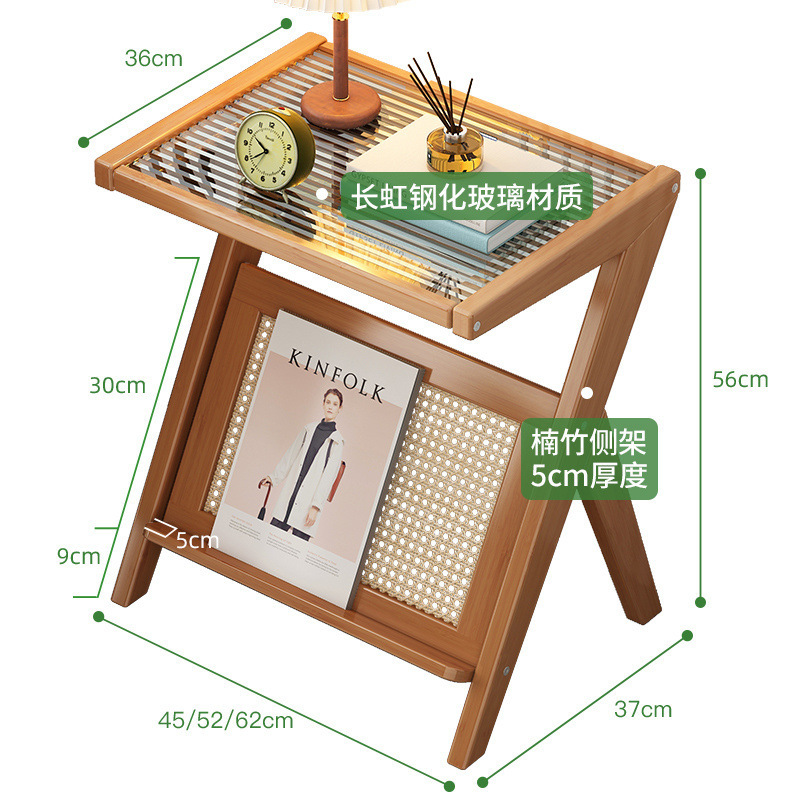 床头桌子沙发边桌边几茶桌小茶几长虹玻璃小户型创意角几小桌子|undefined