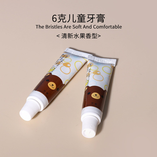 Children's Hotel Supplies Hotel Room Disposable Toiletries Toothbrush Toothpaste Set Two-in-One Wholesale
