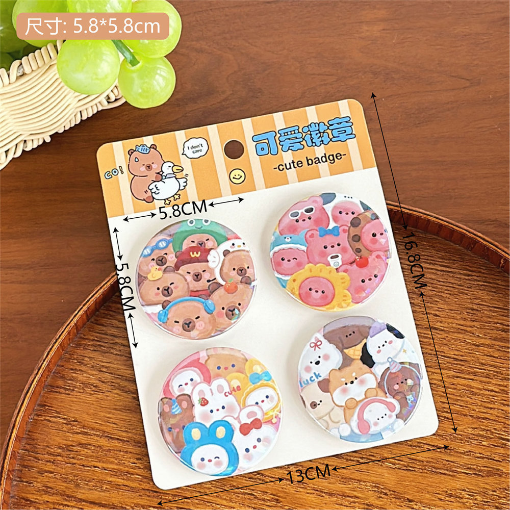 Tengyi original lindo muñeco de peluche broche pin chica mochila joyería Decoración Accesorios dibujos animados insignia al por mayor