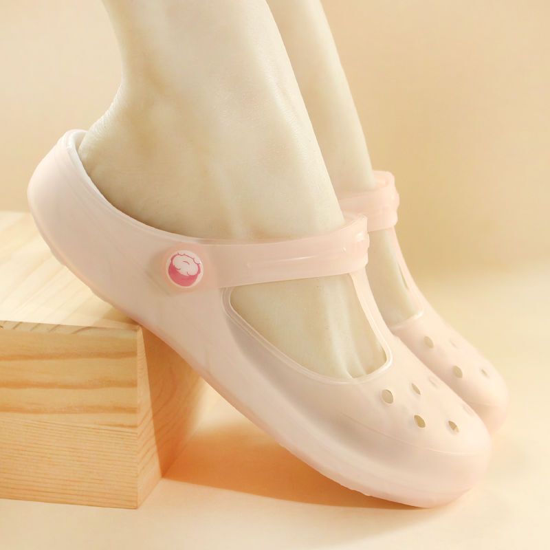 Mary Jane Thick-Soled Clogs Women's Summer Non-Slip Flat Nurse Sandals Casual Beach Sandals New Style Outer Wear