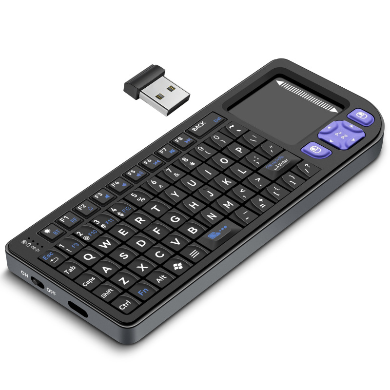 Aluminum Alloy Upgraded Mini Wireless Keyboard with Touchpad 2.4G Dual-Mode Connection for Mobile Phones and Tablets Aluminum Alloy Upgraded Mini Wireless Keyboard with Touchpad 2.4G Dual-Mode Connection for Mobile Phones and Tablets