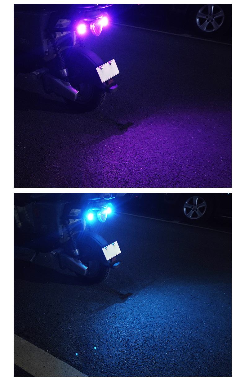 Wireless Remote Control Aircraft Light for Foreign Trade, Multi-Mode Colorful LED Strobe Light, Rechargeable RGB Warning Light for Cars and Motorcycles