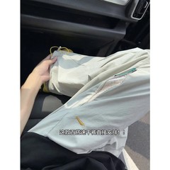 网眼速干裤子女夏薄款美式宽松直筒冲锋工装裤阔腿运动户外休闲裤